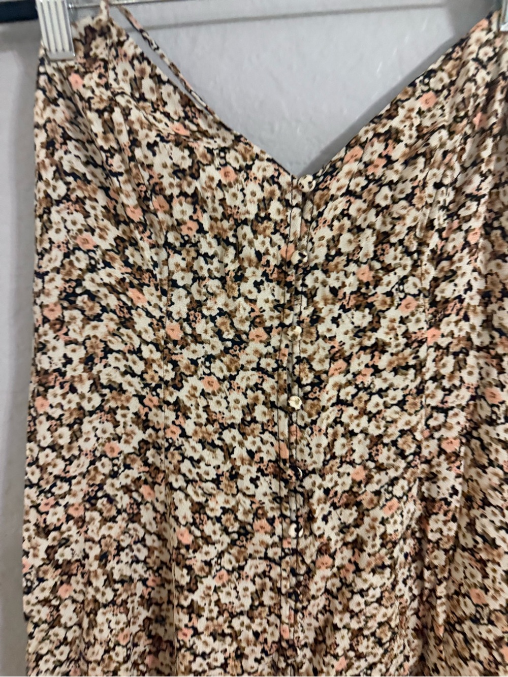 AFRM Beige Floral Slip Midi Dress - Picture 5 of 8